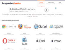 Tablet Screenshot of accepterlescookies.com